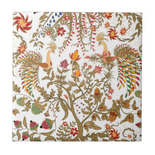 Chinese asian birds forest tree paradise tradition tile