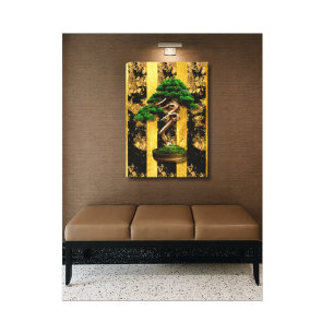 Chinese Asian Bonsai Tree Stretched Canvas Print