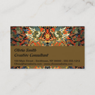 Chinese Asian Dragon Colourful Art Business Card