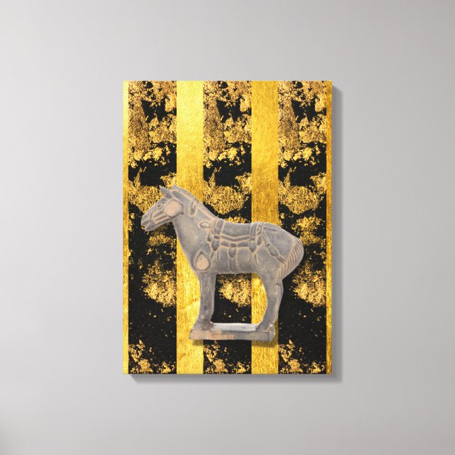 Chinese Asian Terracotta Horse Canvas Print (Front)