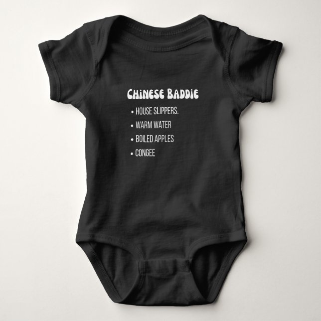 Chinese Baddie – Culture Appreciation & Warm Water Baby Bodysuit (Front)