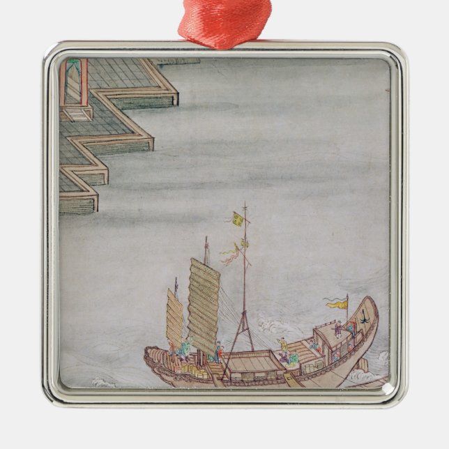 Chinese Boat Metal Tree Decoration (Front)