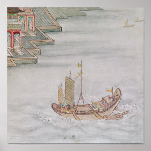 Chinese Boat Poster