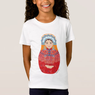 Chinese Bride Matryoshka Girls Baby Doll (Fitted) T-Shirt