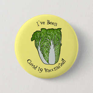 Chinese cabbage cartoon illustration 6 cm round badge