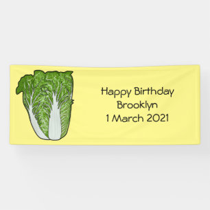 Chinese cabbage cartoon illustration banner