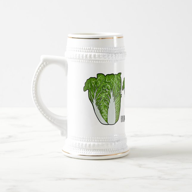 Chinese cabbage cartoon illustration  beer stein (Left)