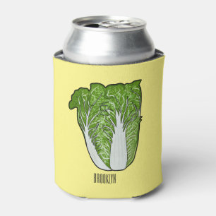 Chinese cabbage cartoon illustration  can cooler