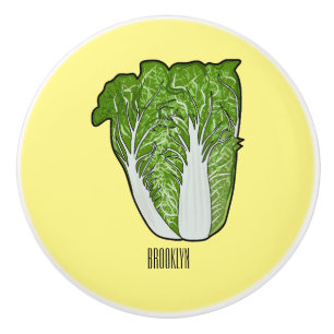 Chinese cabbage cartoon illustration  ceramic knob