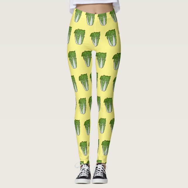 Chinese cabbage cartoon illustration  leggings (Front)