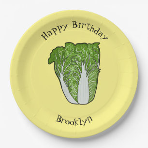Chinese cabbage cartoon illustration paper plate
