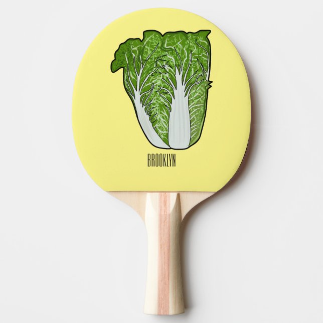 Chinese cabbage cartoon illustration  ping pong paddle (Front)