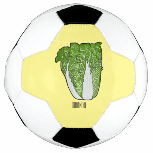 Chinese cabbage cartoon illustration soccer ball