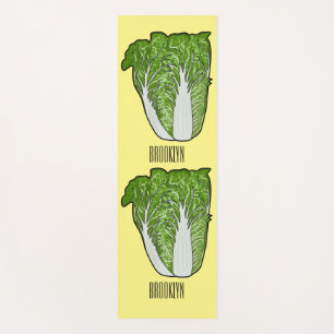Chinese cabbage cartoon illustration  yoga mat