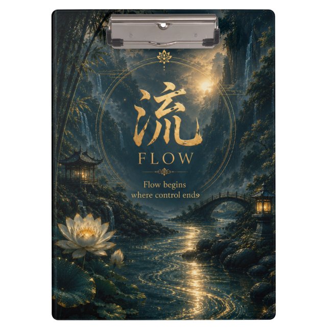 Chinese Character 流 Flow (Liú)   Clipboard (Front)