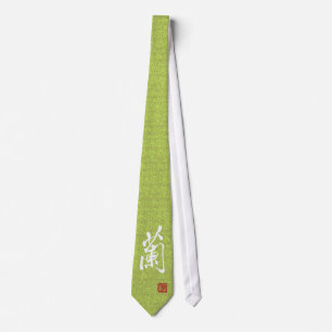 Chinese Character "Orchid" With Seal Tie