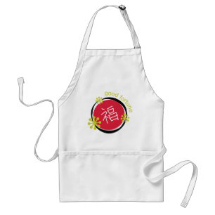 Chinese Character Symbol Good Fortune Standard Apron