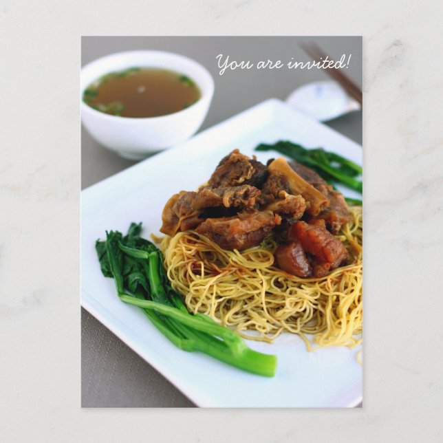 Chinese Chow Mein Collection Invitation (Front)