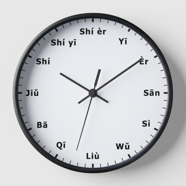 Chinese Clock - China Time Hours Counting Numbers (Front)