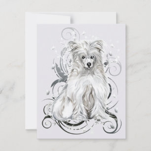 Chinese Crested Blue Invitation