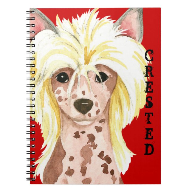 Chinese Crested Colour Block Notebook (Front)