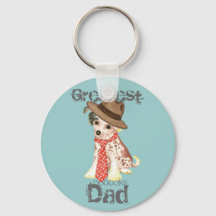 Chinese Crested Dad Key Ring