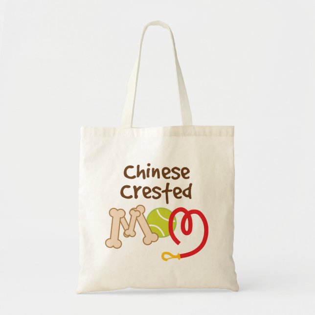 Chinese Crested Dog Breed Mum Gift Tote Bag (Front)