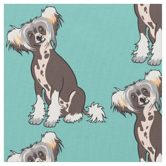 Chinese Crested Dog Fabric (Close Up)