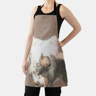 Chinese Crested Hairless Painting Original Dog Art Apron