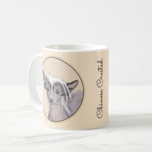 Chinese Crested Hairless Painting Original Dog Art Coffee Mug
