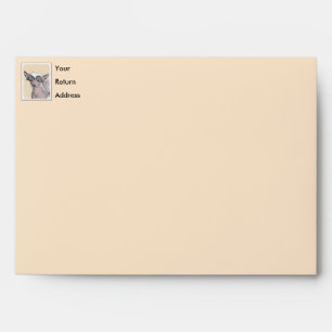 Chinese Crested Hairless Painting Original Dog Art Envelope