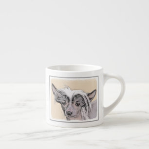 Chinese Crested Hairless Painting Original Dog Art Espresso Cup