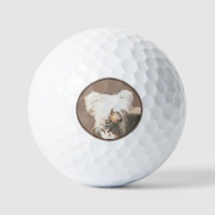 Chinese Crested Hairless Painting Original Dog Art Golf Balls