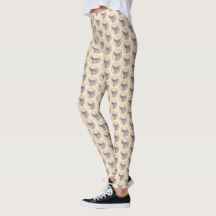 Chinese Crested Hairless Painting Original Dog Art Leggings
