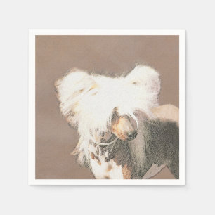 Chinese Crested Hairless Painting Original Dog Art Napkin