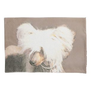 Chinese Crested Hairless Painting Original Dog Art Pillowcase