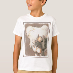 Chinese Crested Hairless Painting Original Dog Art T-Shirt