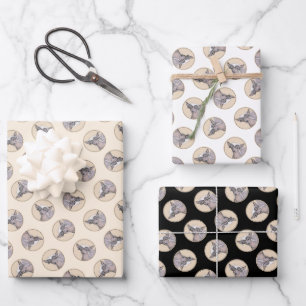Chinese Crested Hairless Painting Original Dog Art Wrapping Paper Sheet