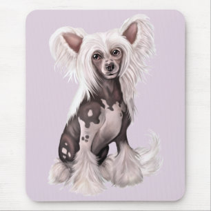 Chinese Crested Hairless Sit Mouse Pad