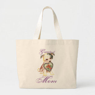 Chinese Crested Heart Mum Large Tote Bag