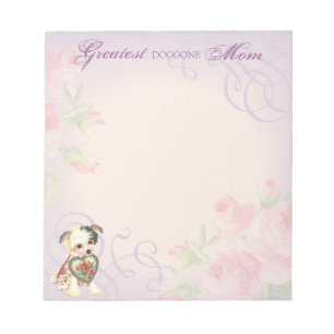 Chinese Crested Heart Mum Notepad