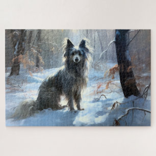 Chinese Crested Let It Snow Christmas Jigsaw Puzzle