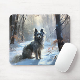 Chinese Crested Let It Snow Christmas Mouse Pad