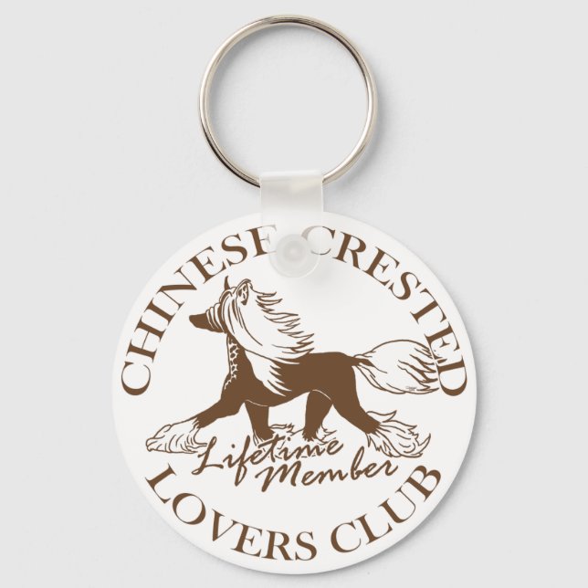 Chinese Crested Lovers Club Key Ring (Front)