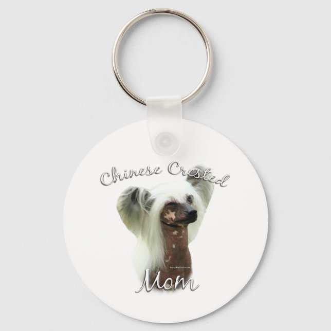 Chinese Crested Mum 2 Key Ring (Front)