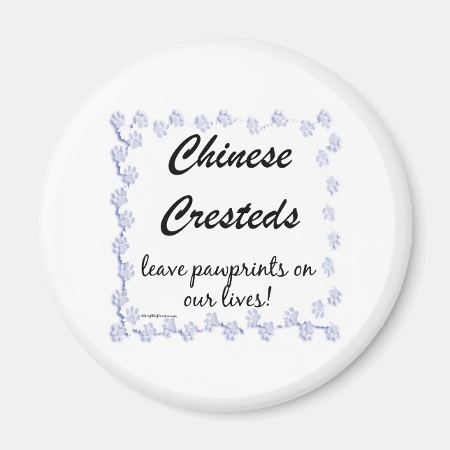 Chinese Crested Pawprints - Magnet (Front)