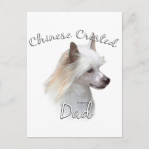 Chinese Crested (powder) Dad 2 Postcard