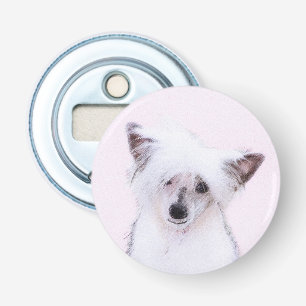 Chinese Crested Powderpuff Painting - Dog Art Bottle Opener