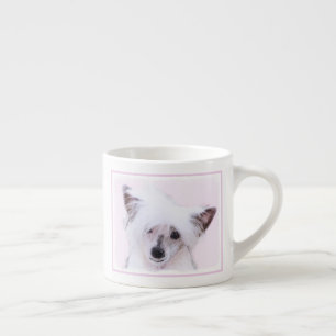 Chinese Crested Powderpuff Painting - Dog Art Espresso Cup