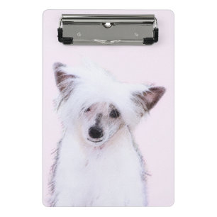 Chinese Crested Powderpuff Painting - Dog Art Mini Clipboard